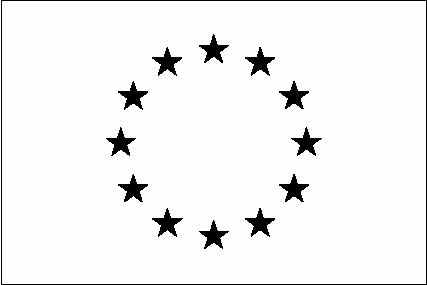 EU flag - bw