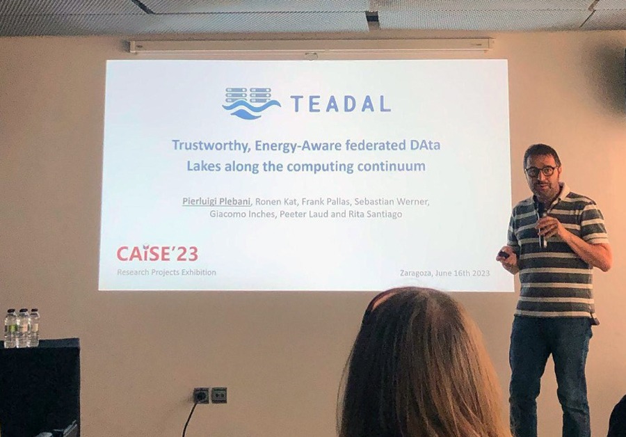 Dr. Pierluigi Plebani, POLIMI, representing TEADAL at CAiSE 2023