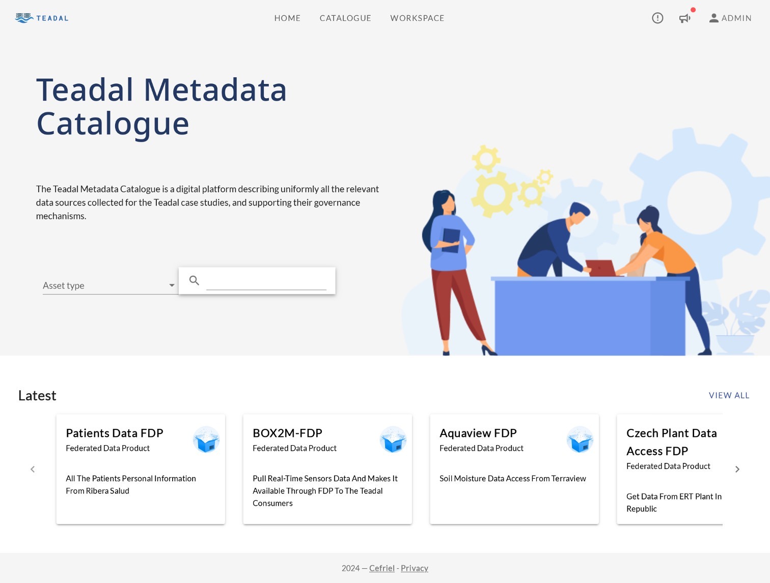 TEADAL Metadata Catalogue - homepage